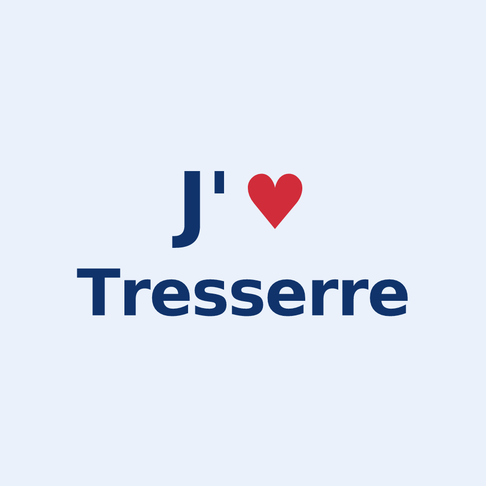 Sticker personnalisé Tresserre — design J'aime Tresserre