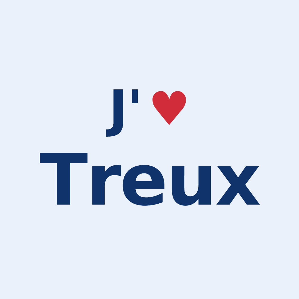 Sticker personnalisé Treux — design J'aime Treux