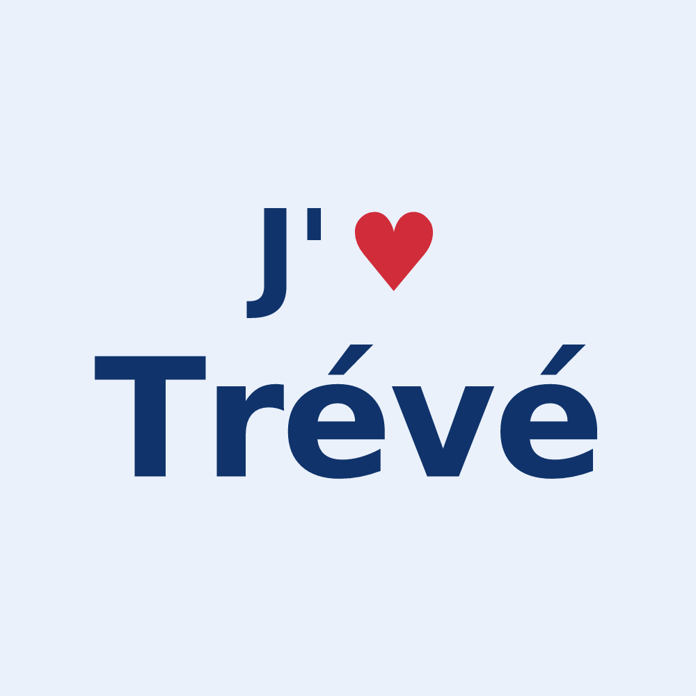 Sticker personnalisé Trévé — design J'aime Trévé