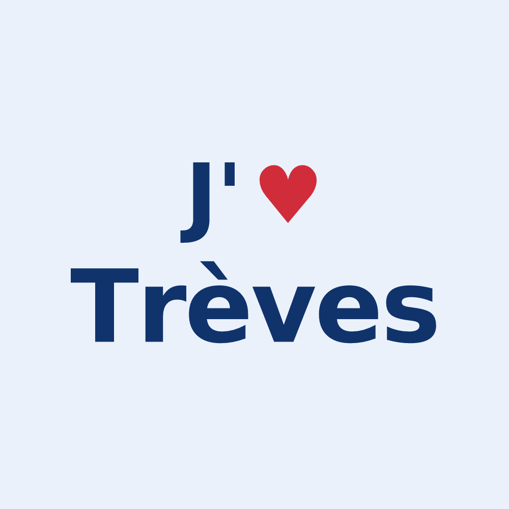 Sticker personnalisé Trèves — design J'aime Trèves