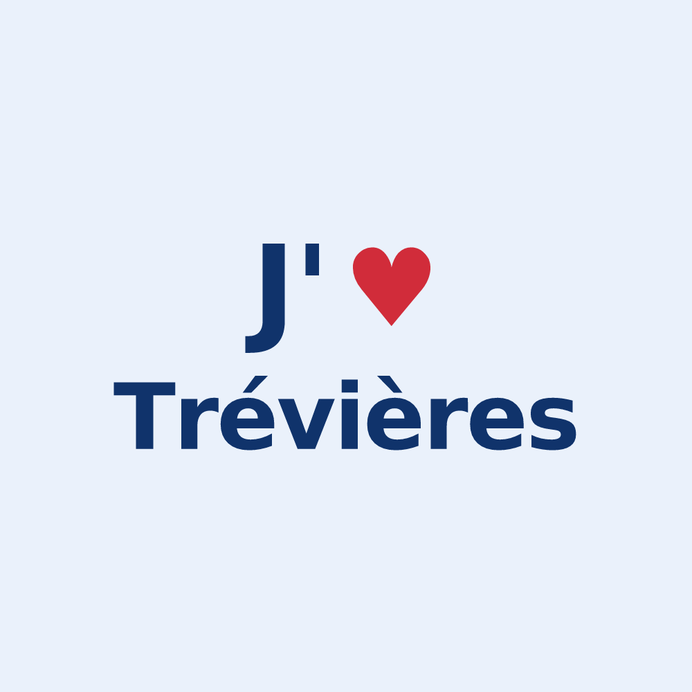 Sticker personnalisé Trévières — design J'aime Trévières