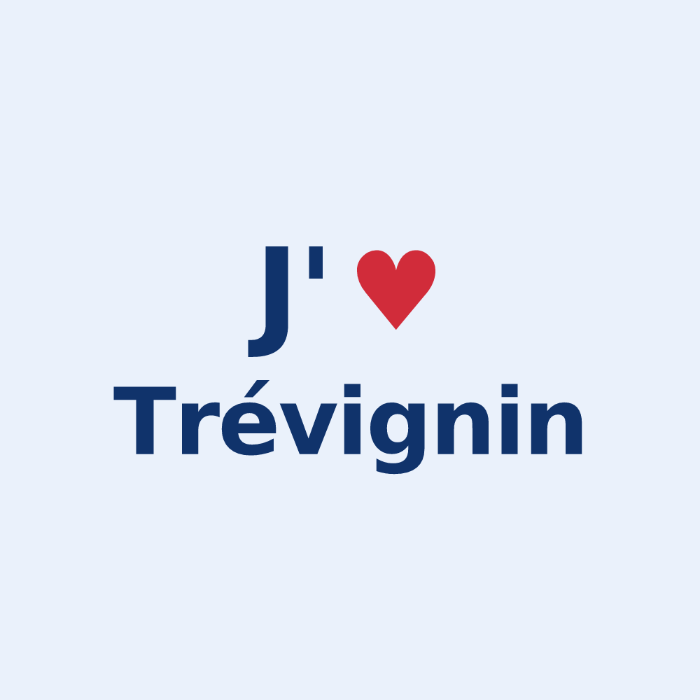 Sticker personnalisé Trévignin — design J'aime Trévignin