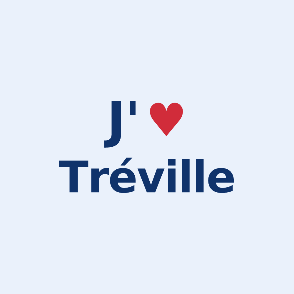 Sticker personnalisé Tréville — design J'aime Tréville