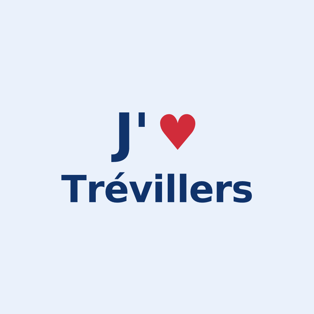 Sticker personnalisé Trévillers — design J'aime Trévillers