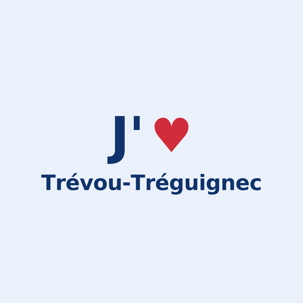 Sticker personnalisé Trévou-Tréguignec — design J'aime Trévou-Tréguignec