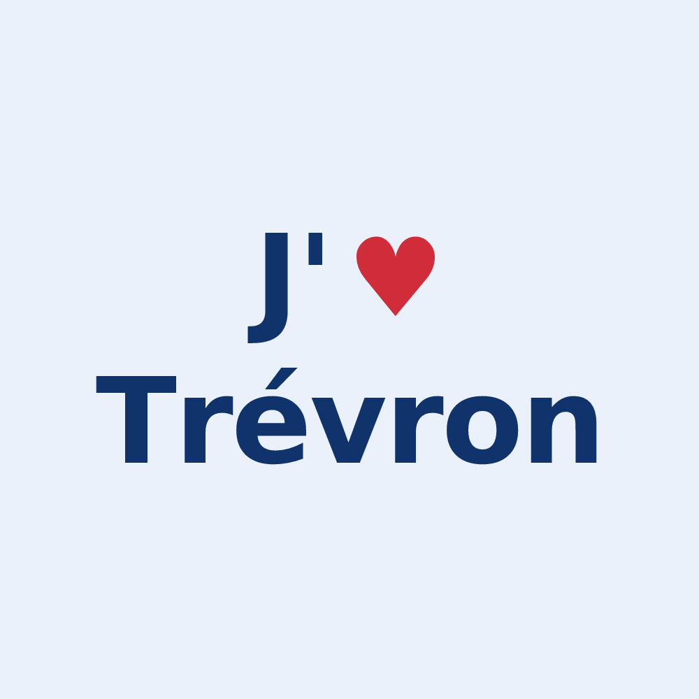 Sticker personnalisé Trévron — design J'aime Trévron