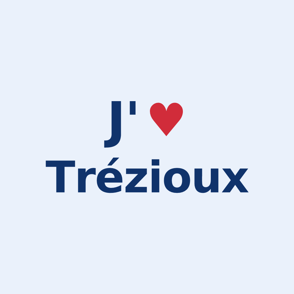 Sticker personnalisé Trézioux — design J'aime Trézioux