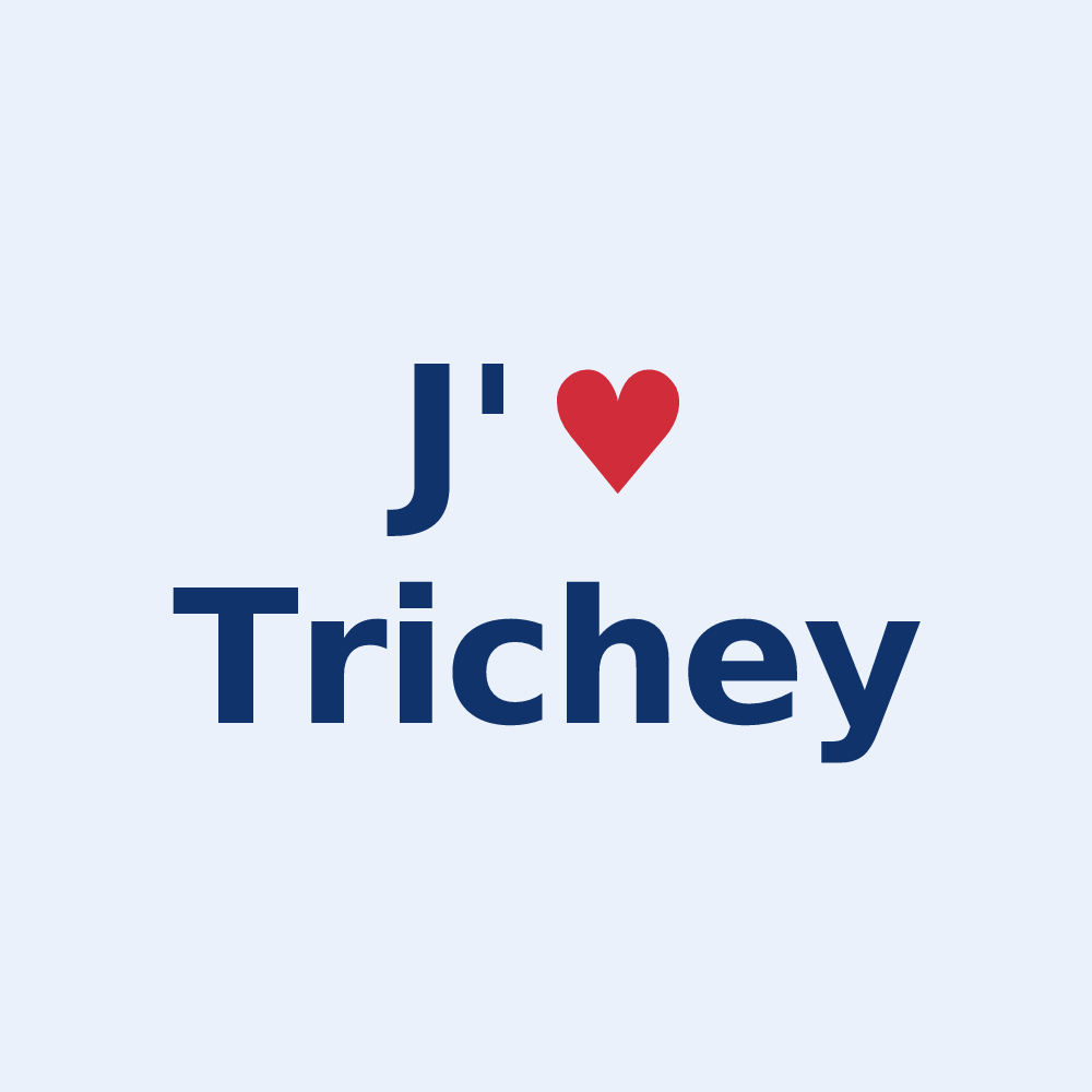 Sticker personnalisé Trichey — design J'aime Trichey
