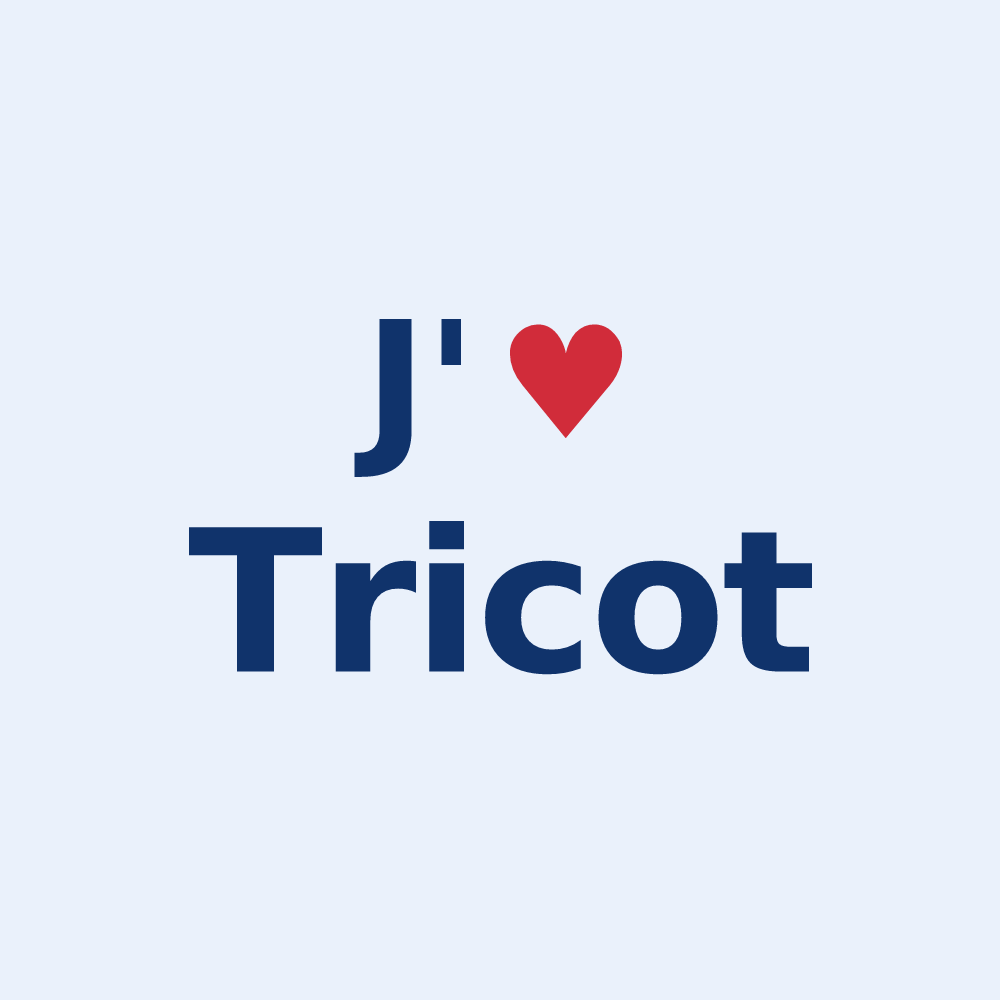 Sticker personnalisé Tricot — design J'aime Tricot
