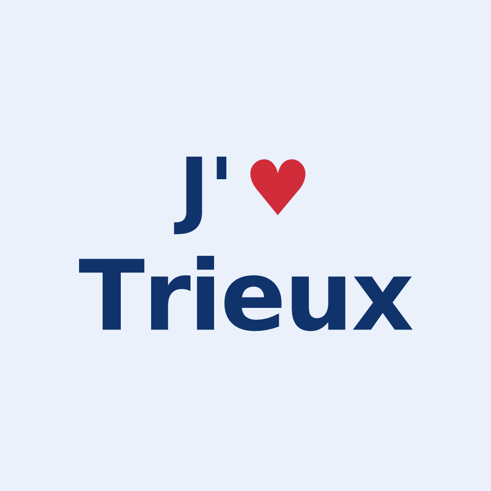 Sticker personnalisé Trieux — design J'aime Trieux
