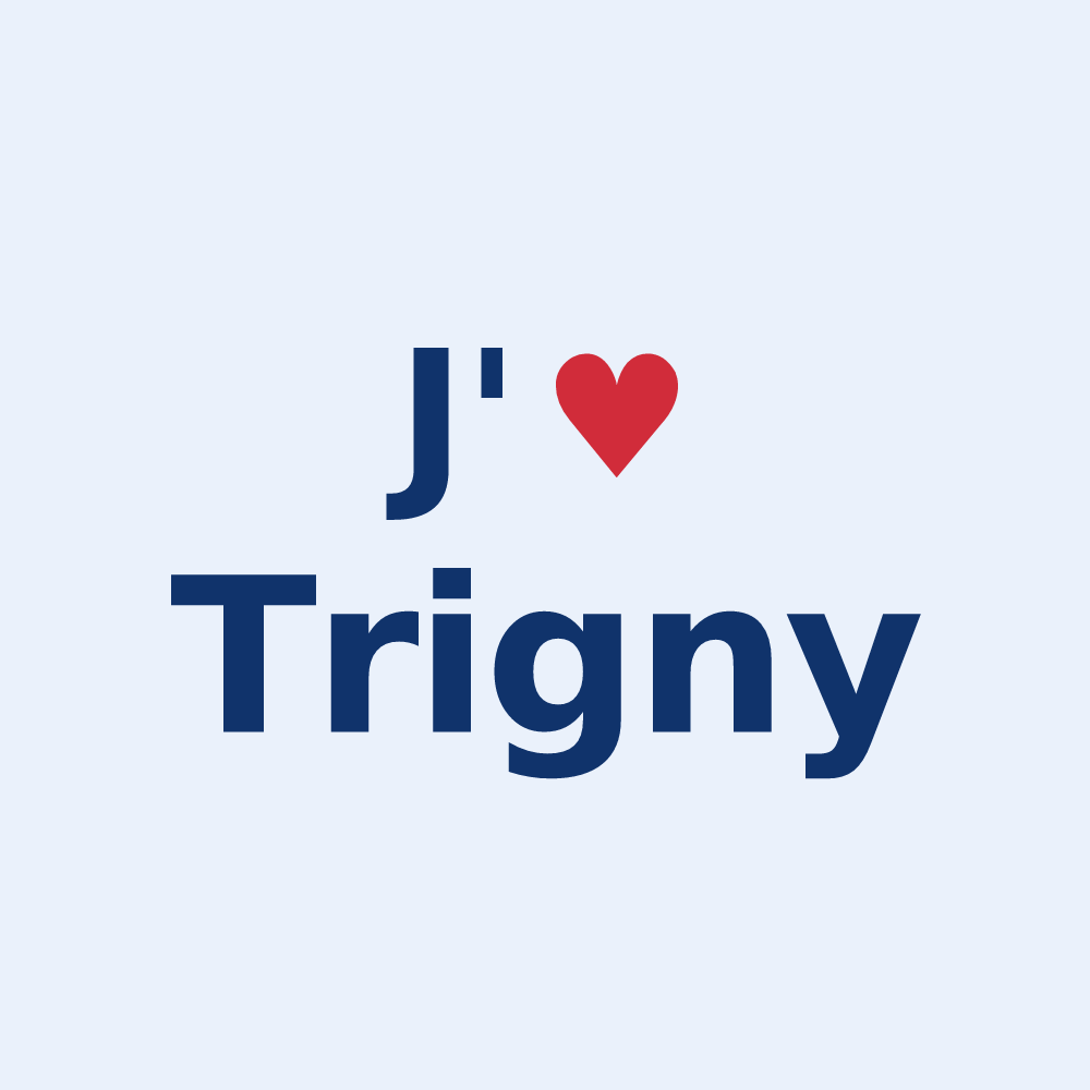 Sticker personnalisé Trigny — design J'aime Trigny