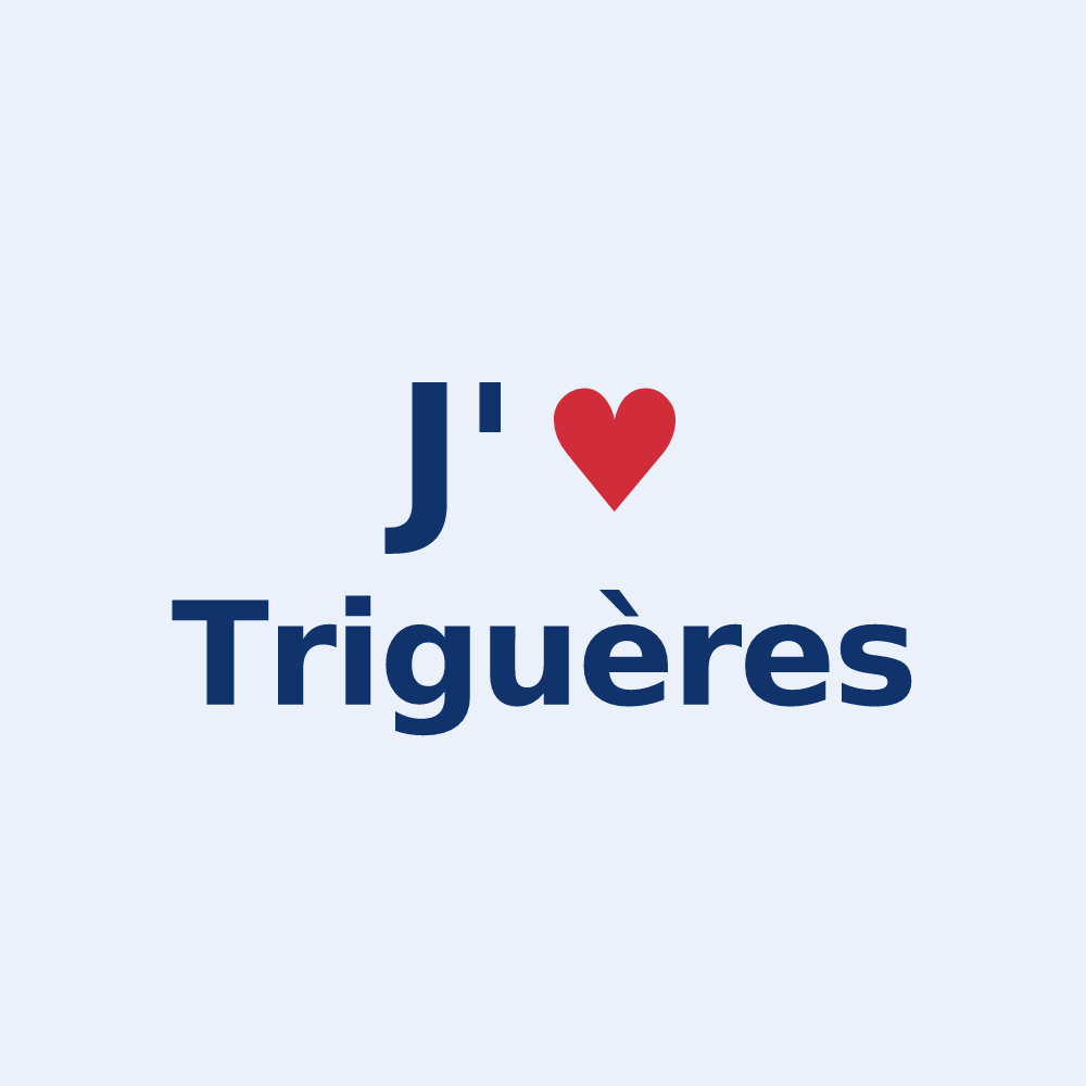 Sticker personnalisé Triguères — design J'aime Triguères