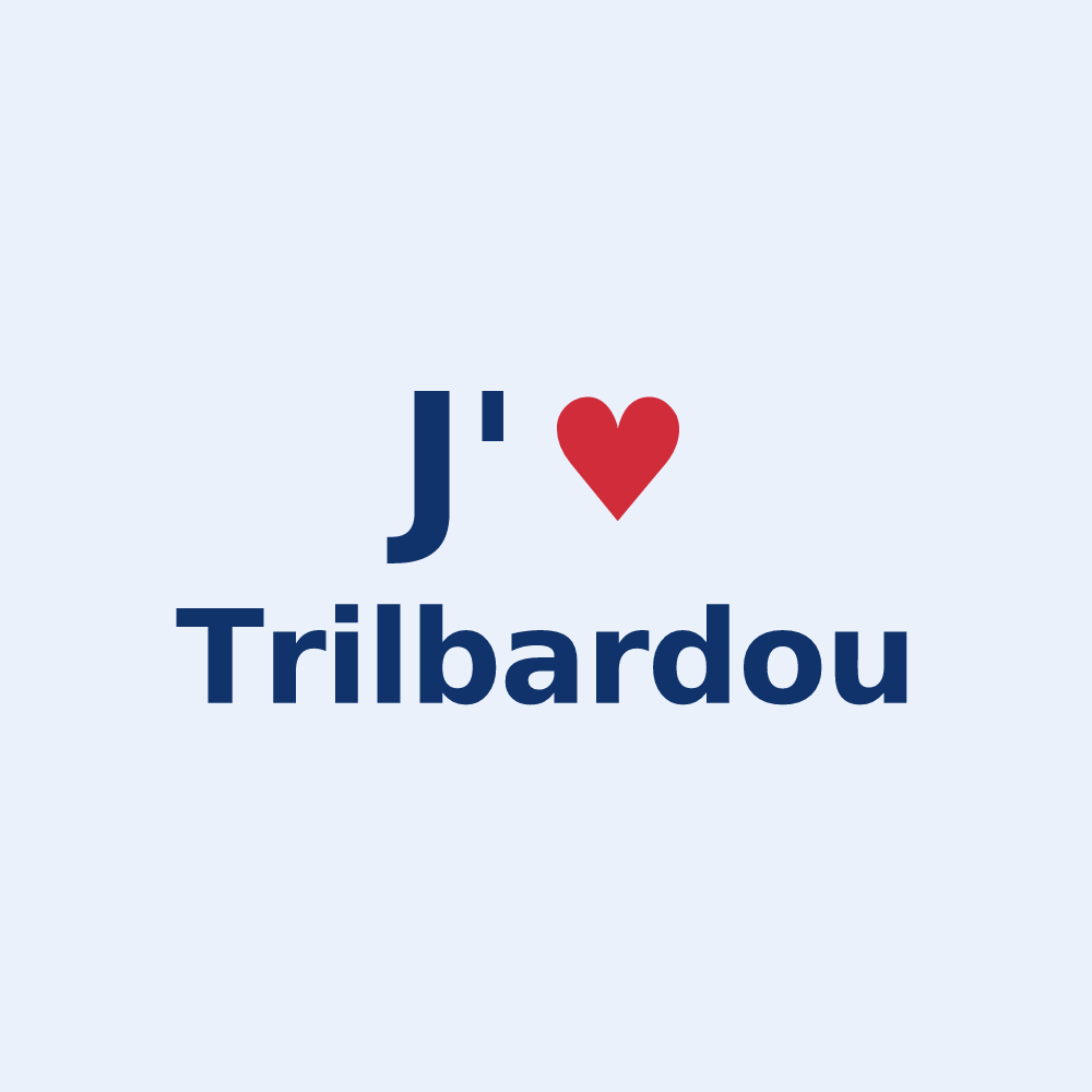 Sticker personnalisé Trilbardou — design J'aime Trilbardou