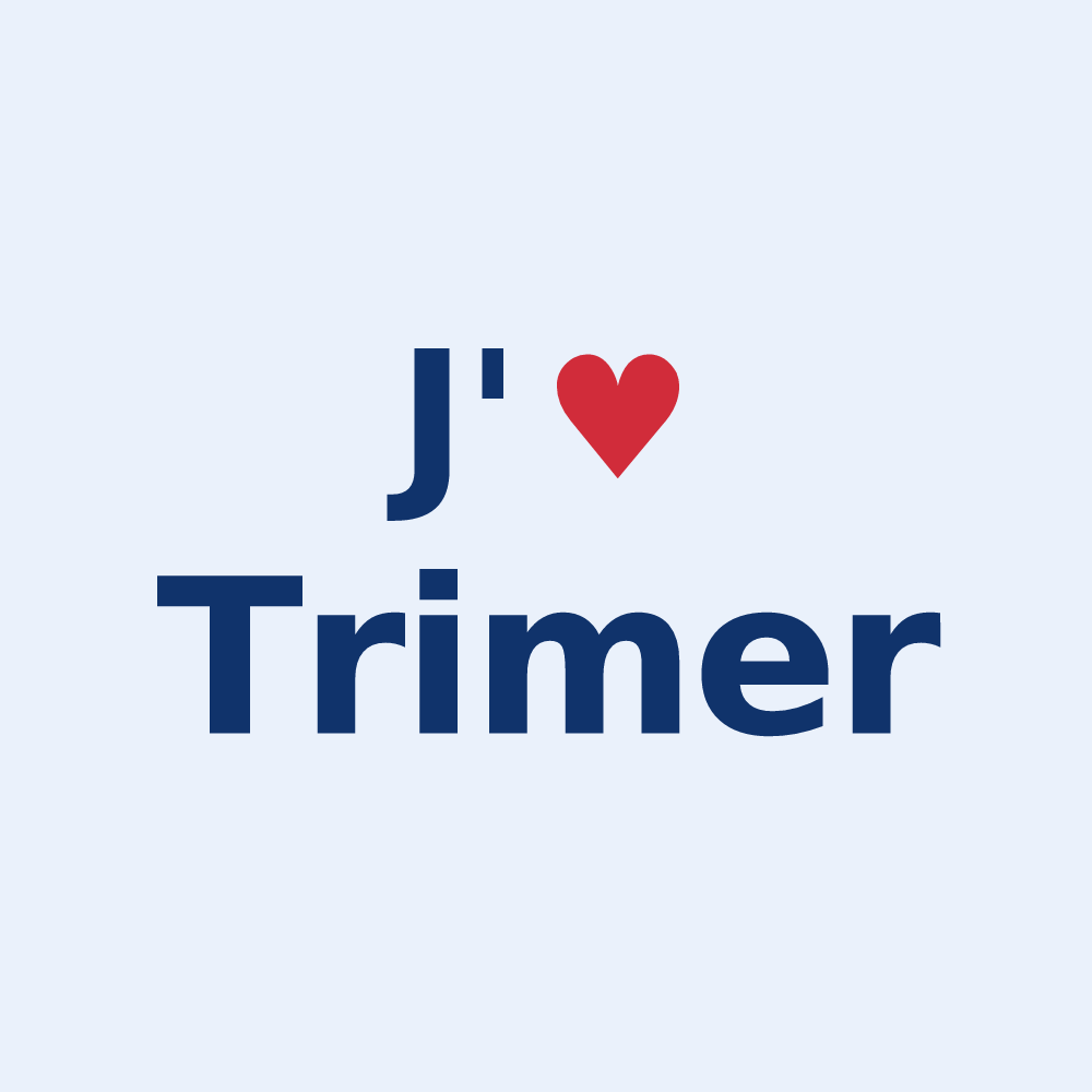 Sticker personnalisé Trimer — design J'aime Trimer