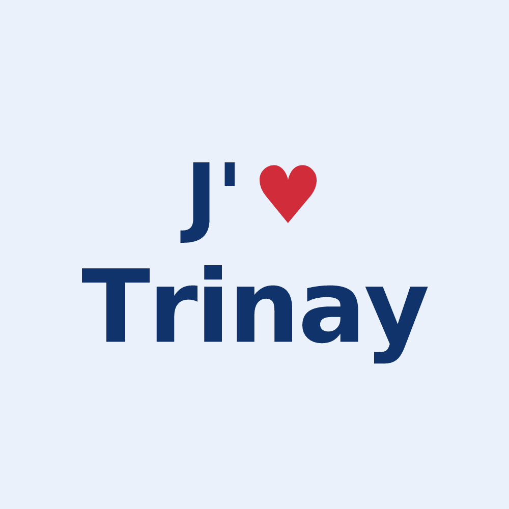 Sticker personnalisé Trinay — design J'aime Trinay