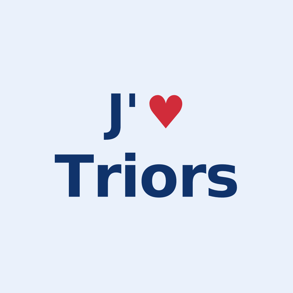 Sticker personnalisé Triors — design J'aime Triors