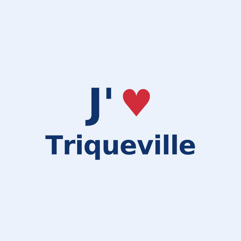 Sticker personnalisé Triqueville — design J'aime Triqueville