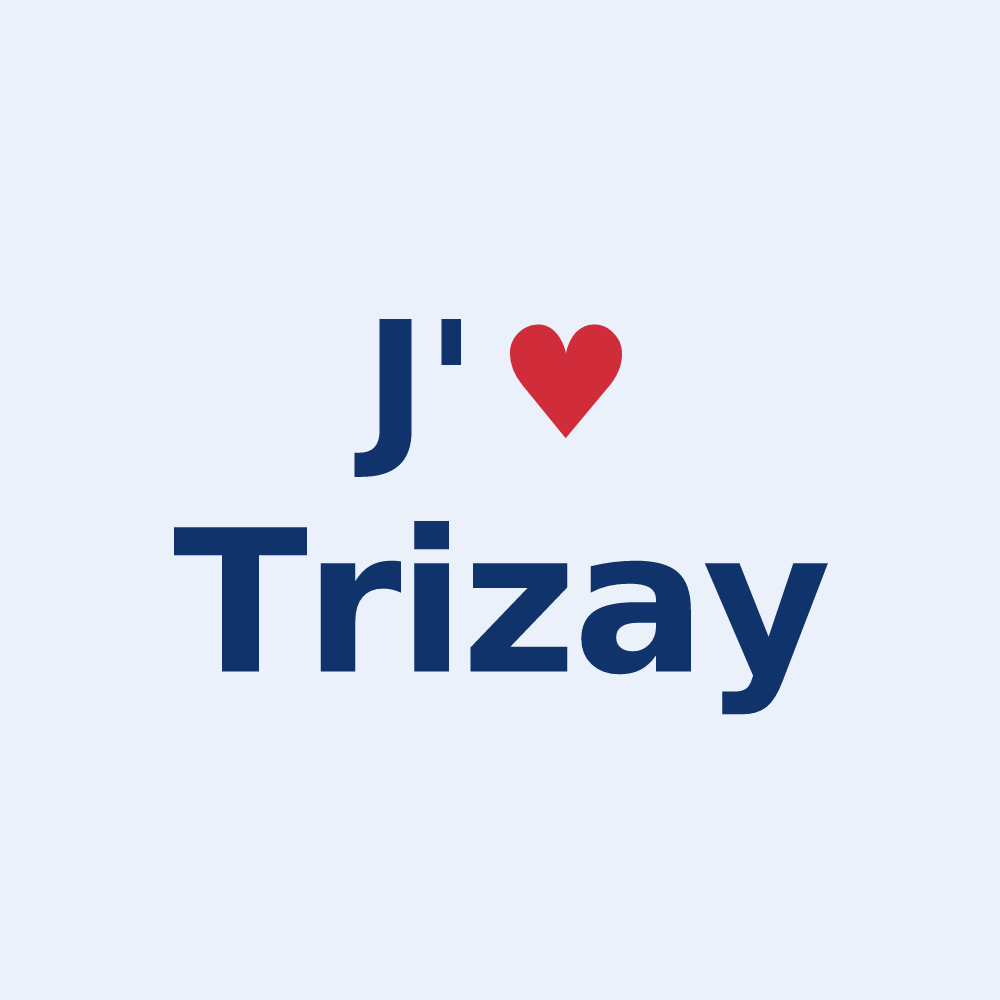 Sticker personnalisé Trizay — design J'aime Trizay