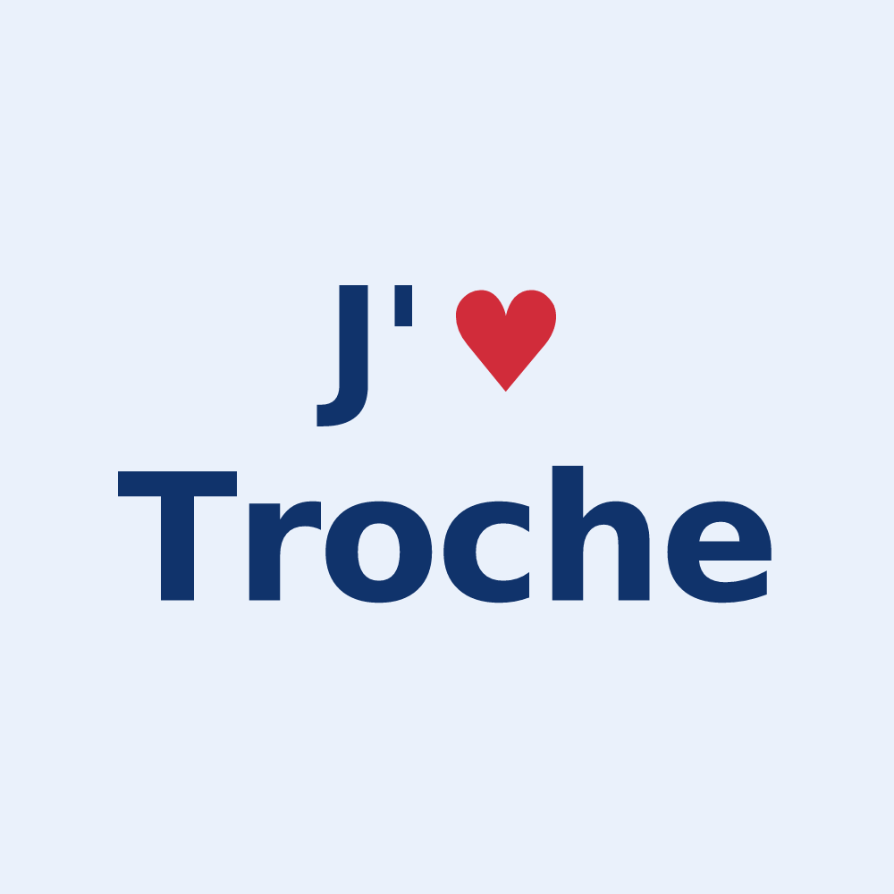 Sticker personnalisé Troche — design J'aime Troche