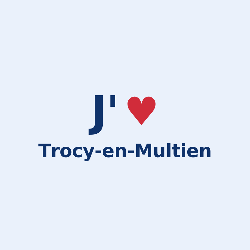 Sticker personnalisé Trocy-en-Multien — design J'aime Trocy-en-Multien