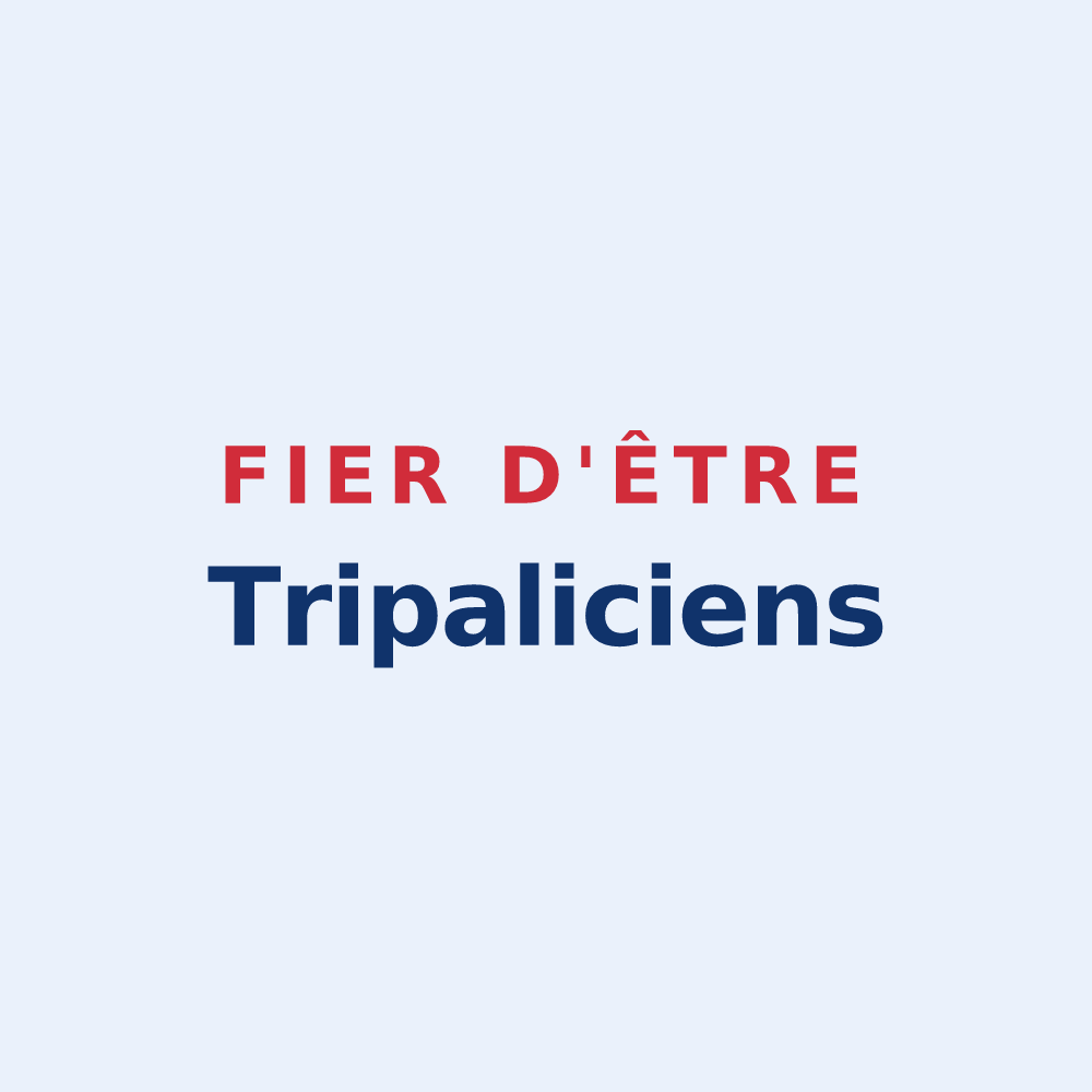 Sticker « Fier d'être Tripaliciens » — design pour Trois-Palis