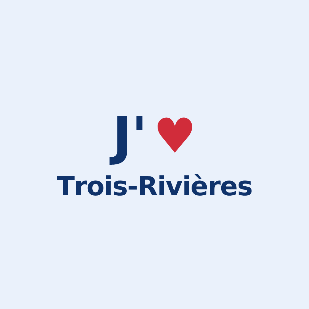 Sticker personnalisé Trois-Rivières — design J'aime Trois-Rivières