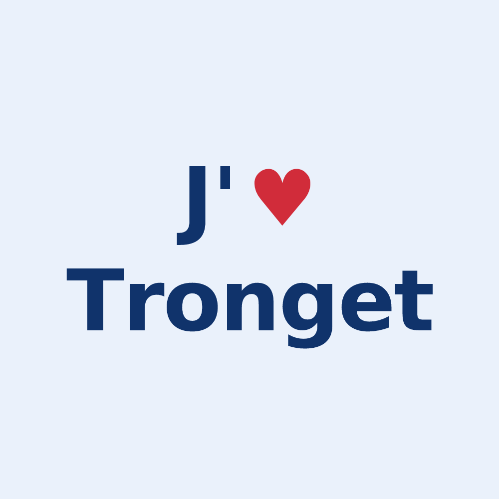 Sticker personnalisé Tronget — design J'aime Tronget