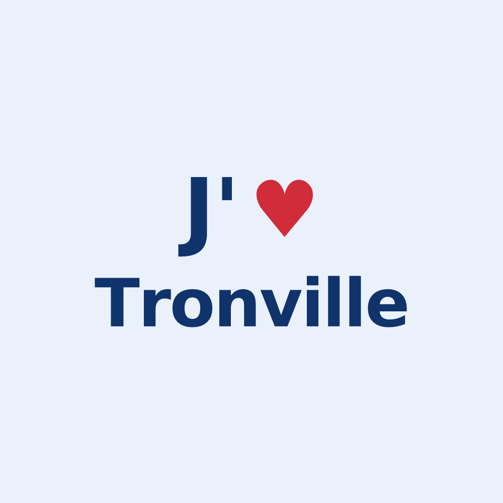 Sticker personnalisé Tronville — design « J'aime Tronville » imprimé sur le sticker