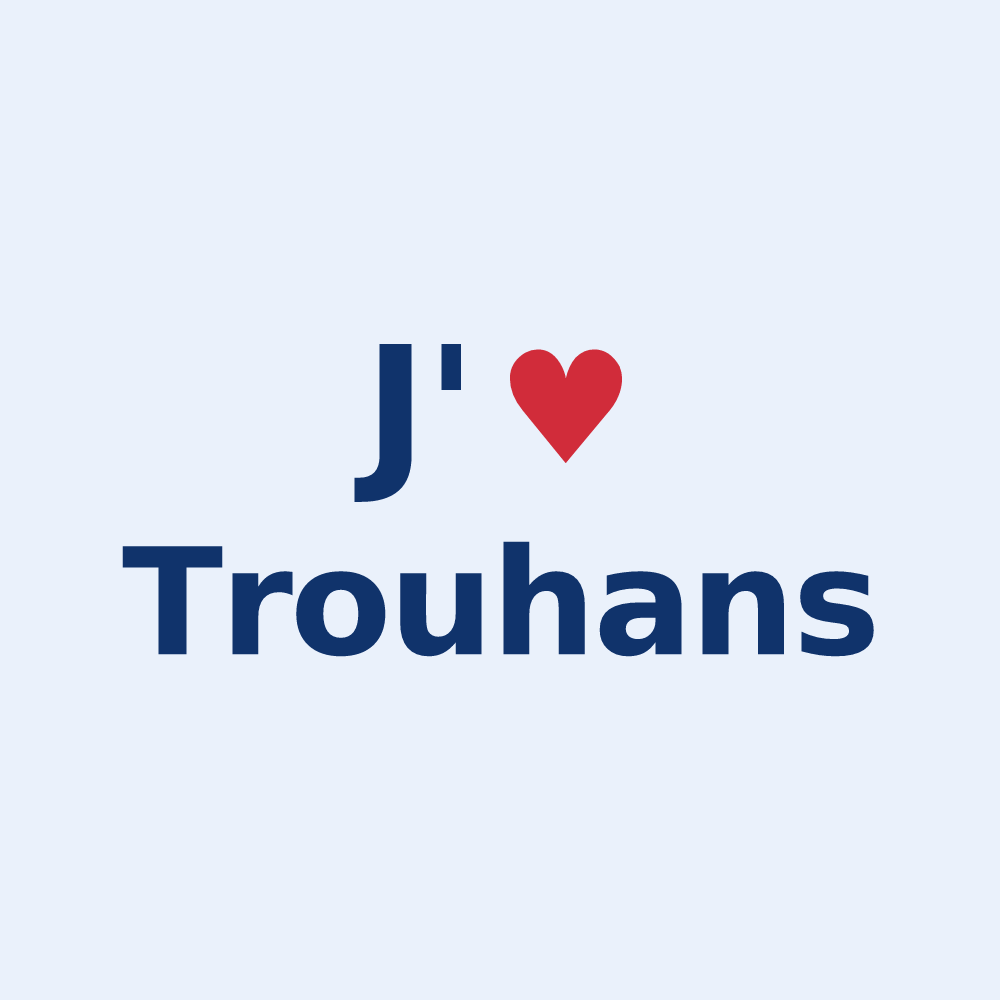 Sticker personnalisé Trouhans — design J'aime Trouhans