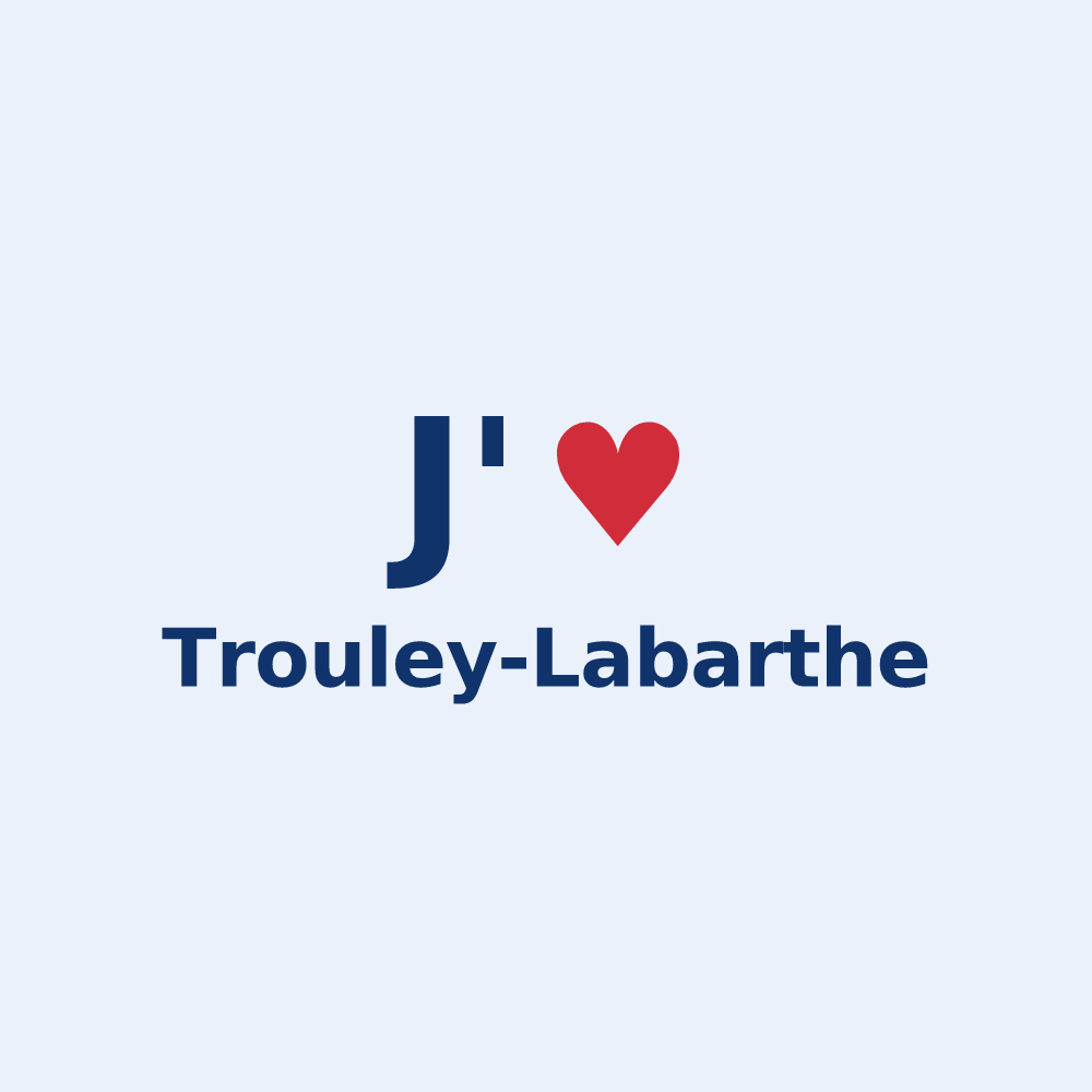 Sticker personnalisé Trouley-Labarthe — design J'aime Trouley-Labarthe