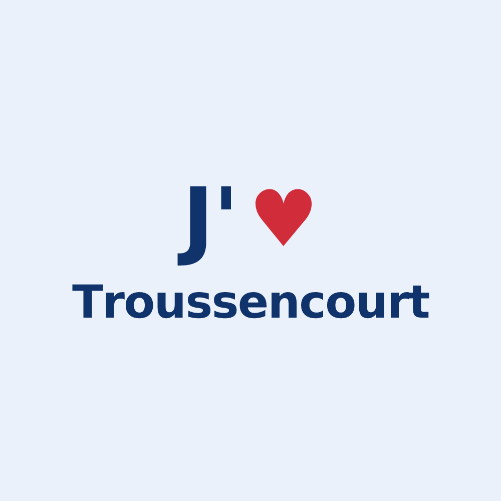 Sticker personnalisé Troussencourt — design J'aime Troussencourt