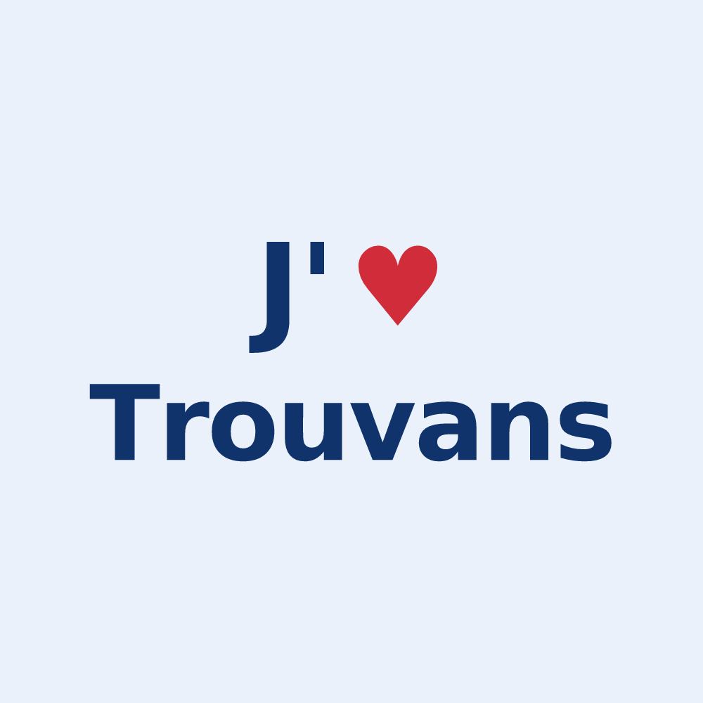 Sticker personnalisé Trouvans — design J'aime Trouvans