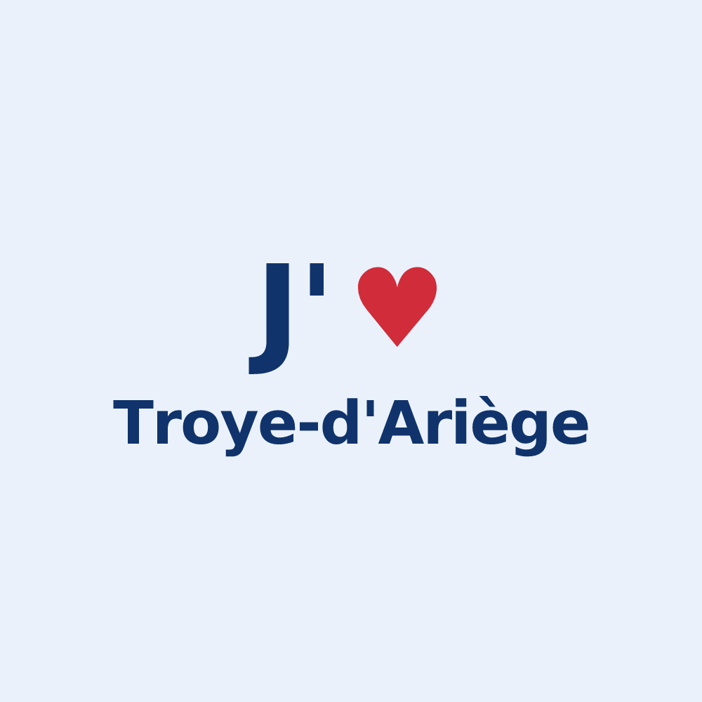 Sticker personnalisé Troye-d'Ariège — design J'aime Troye-d'Ariège