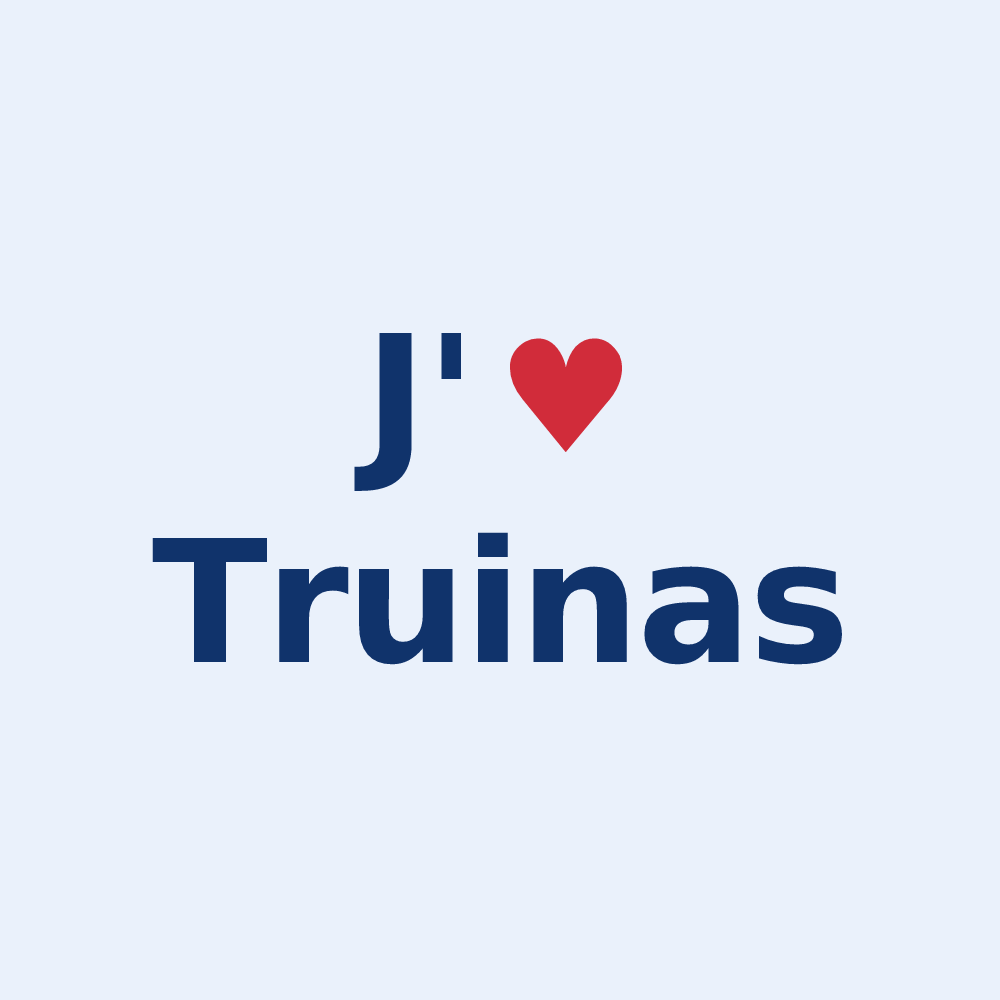 Sticker personnalisé Truinas — design J'aime Truinas