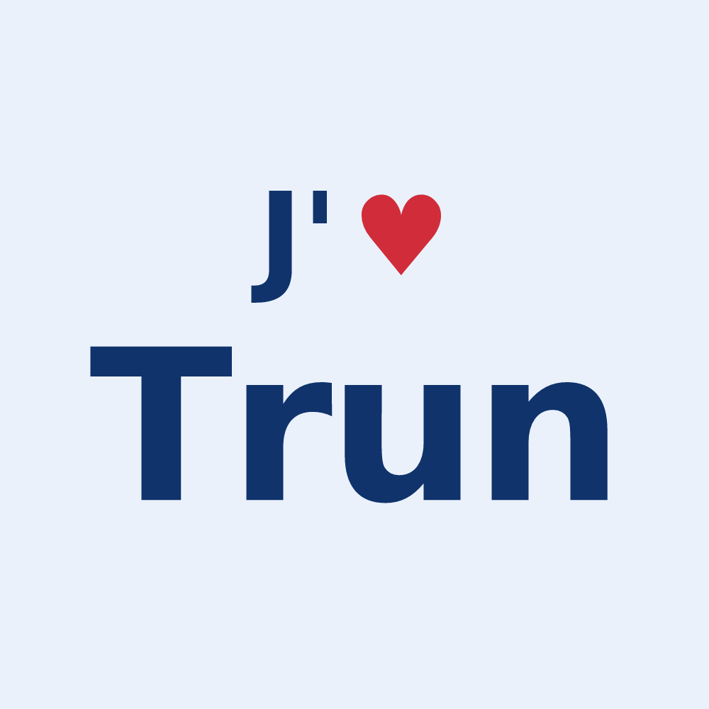 Sticker personnalisé Trun — design J'aime Trun