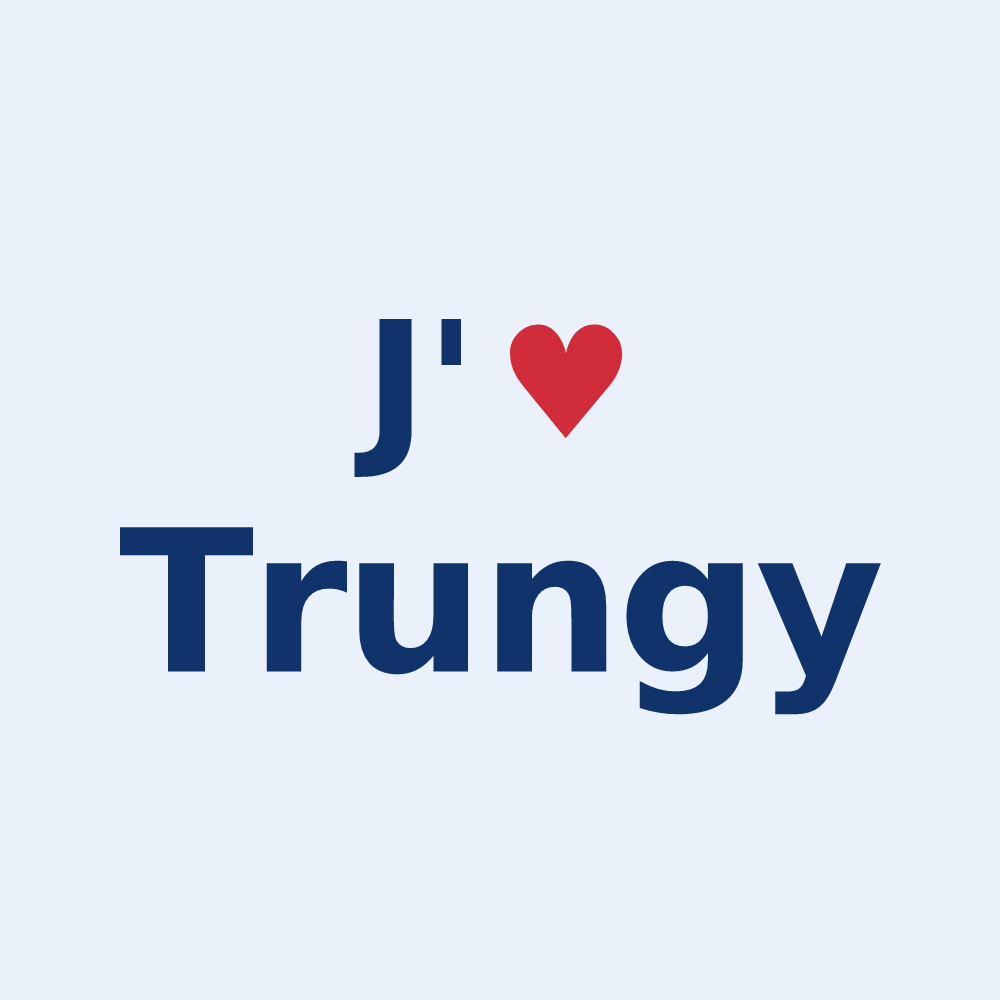 Sticker personnalisé Trungy — design J'aime Trungy