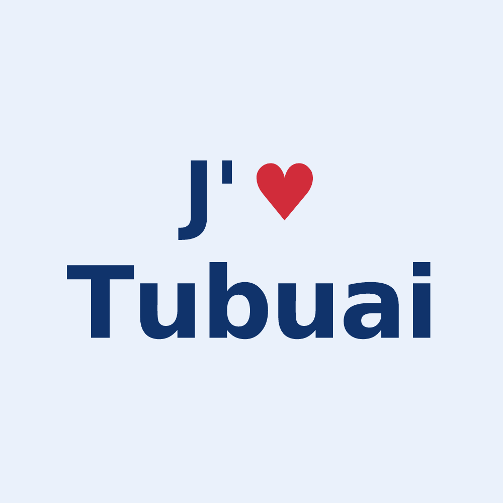 Sticker personnalisé Tubuai — design J'aime Tubuai