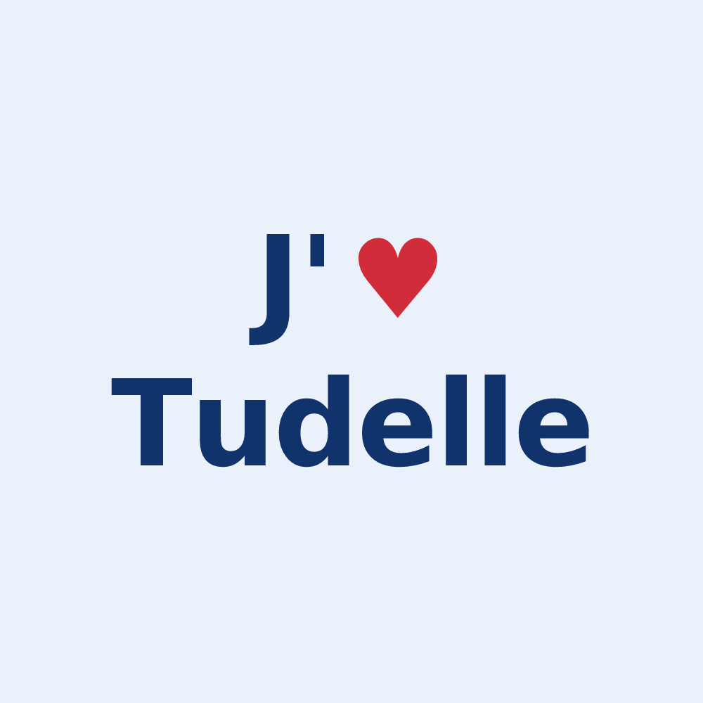 Sticker personnalisé Tudelle — design J'aime Tudelle