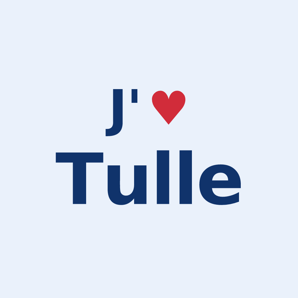 Sticker personnalisé Tulle — design « J'aime Tulle » imprimé sur le sticker