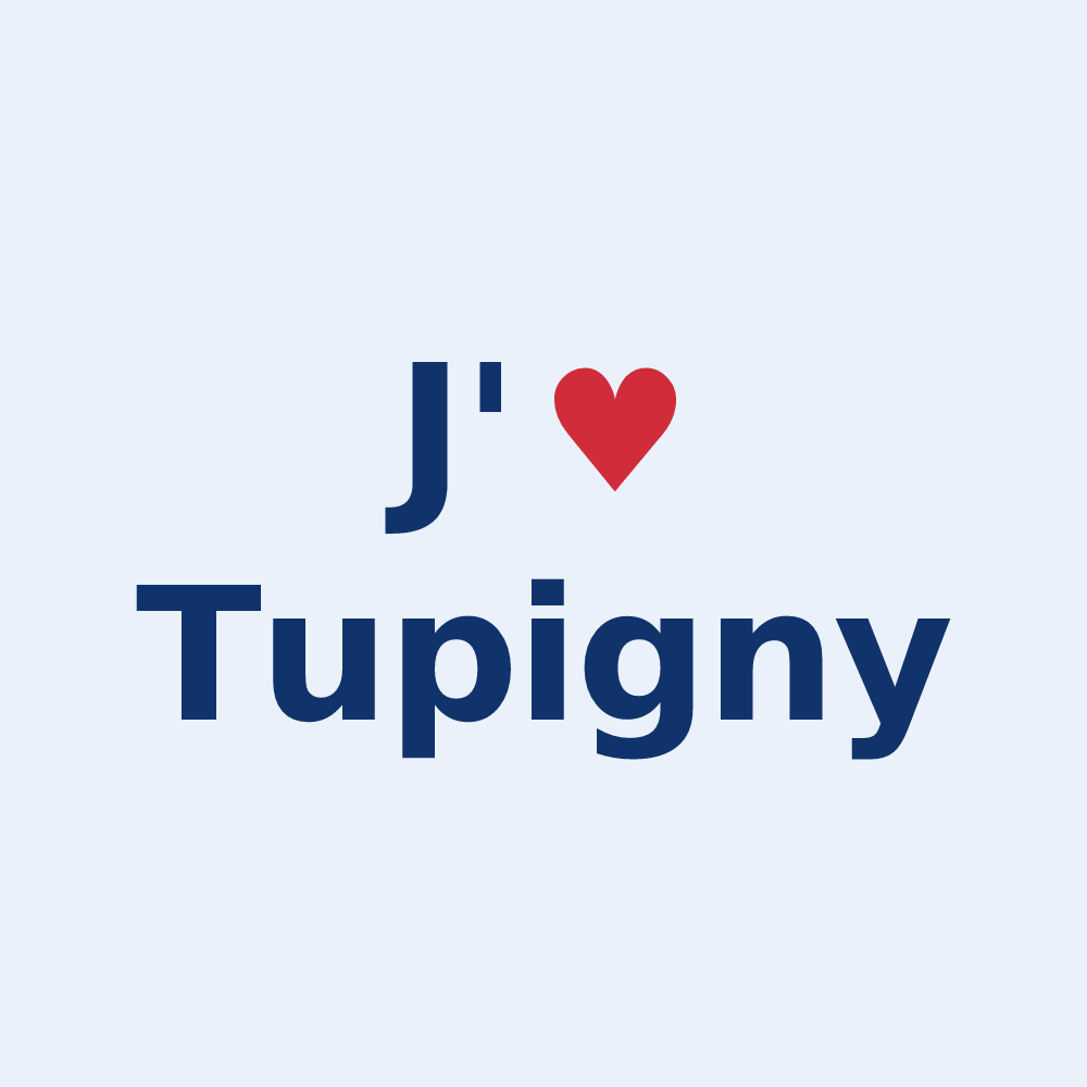 Sticker personnalisé Tupigny — design J'aime Tupigny