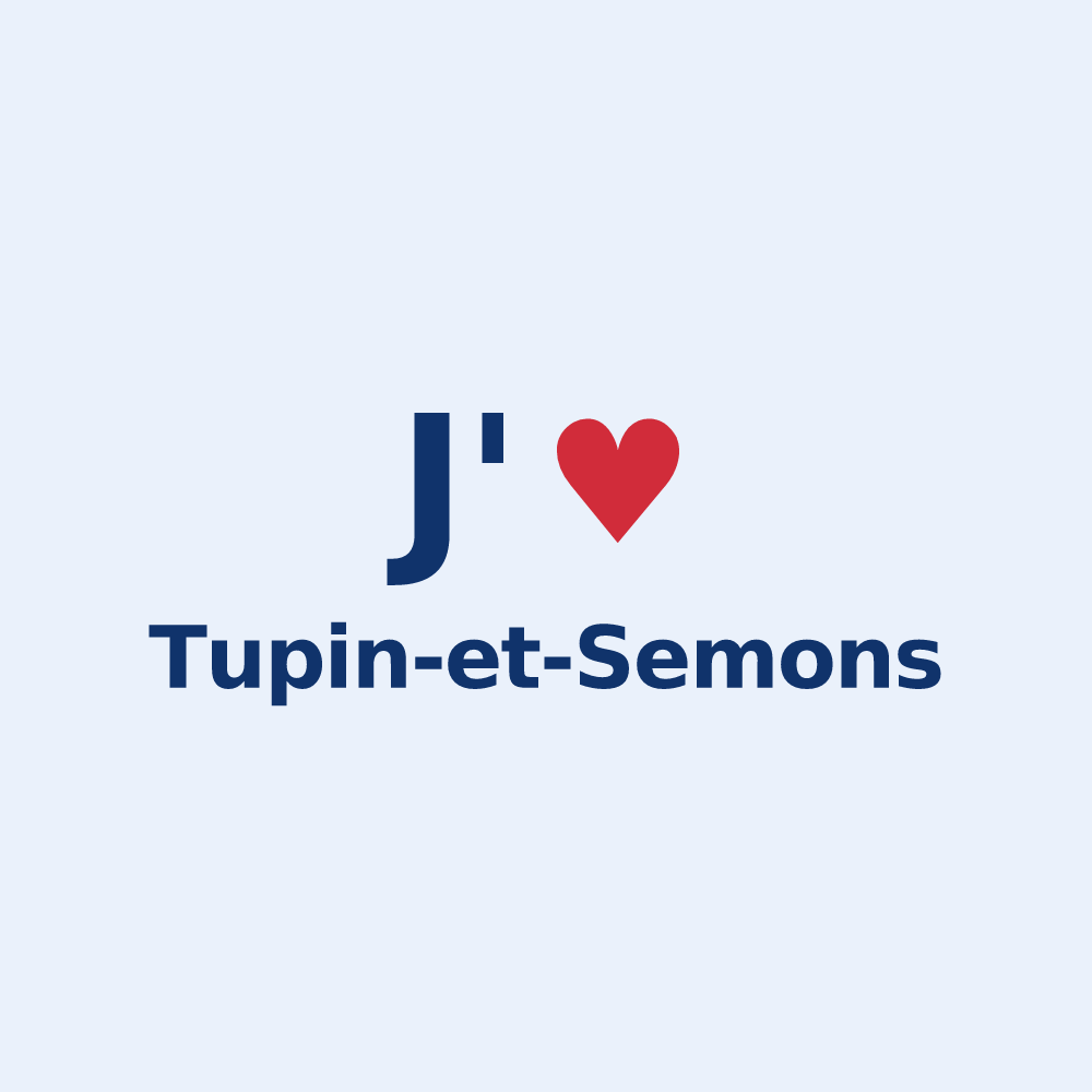 Sticker personnalisé Tupin-et-Semons — design J'aime Tupin-et-Semons