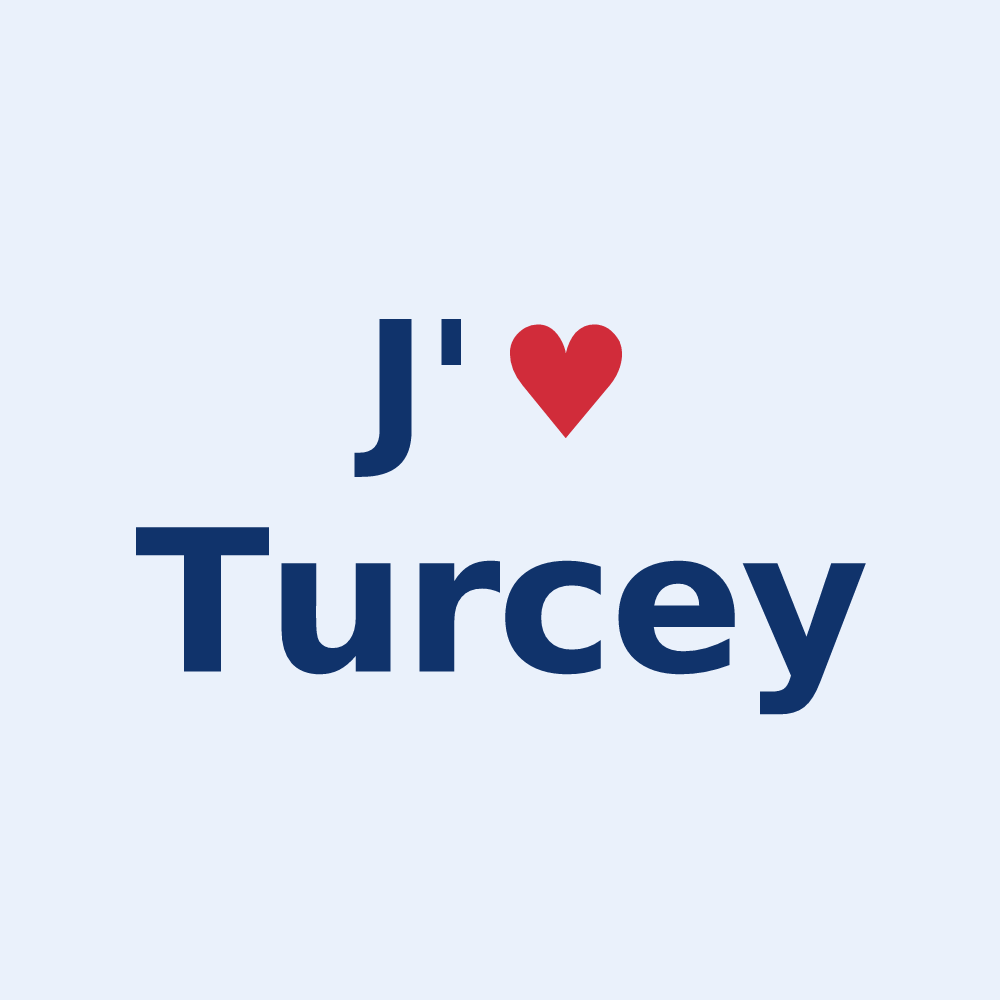 Sticker personnalisé Turcey — design J'aime Turcey
