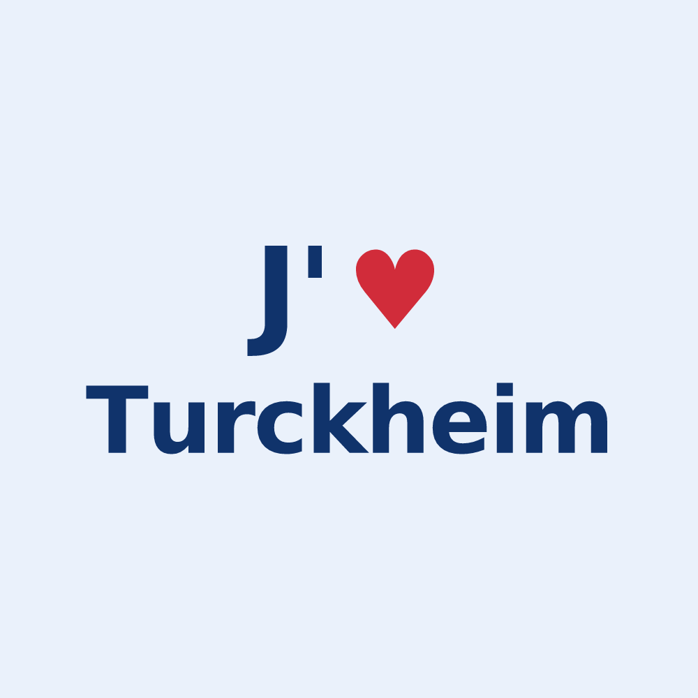 Sticker personnalisé Turckheim — design J'aime Turckheim