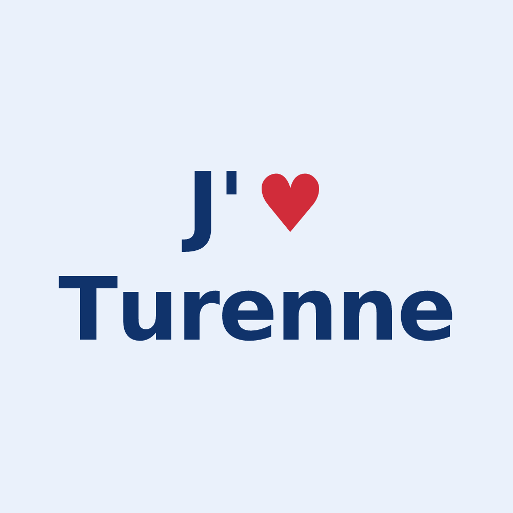 Sticker personnalisé Turenne — design « J'aime Turenne » imprimé sur le sticker