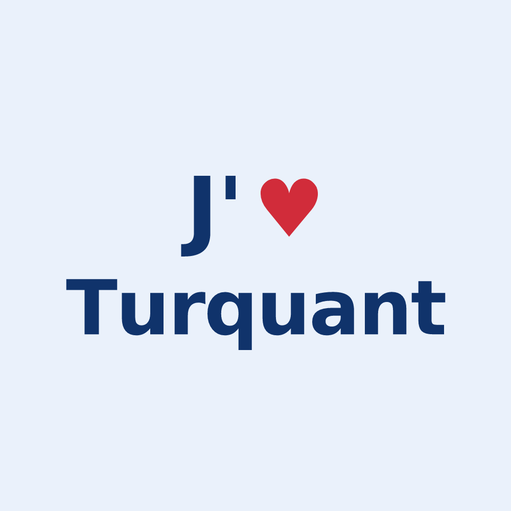 Sticker personnalisé Turquant — design J'aime Turquant