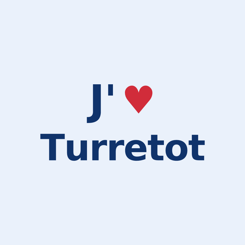 Sticker personnalisé Turretot — design J'aime Turretot