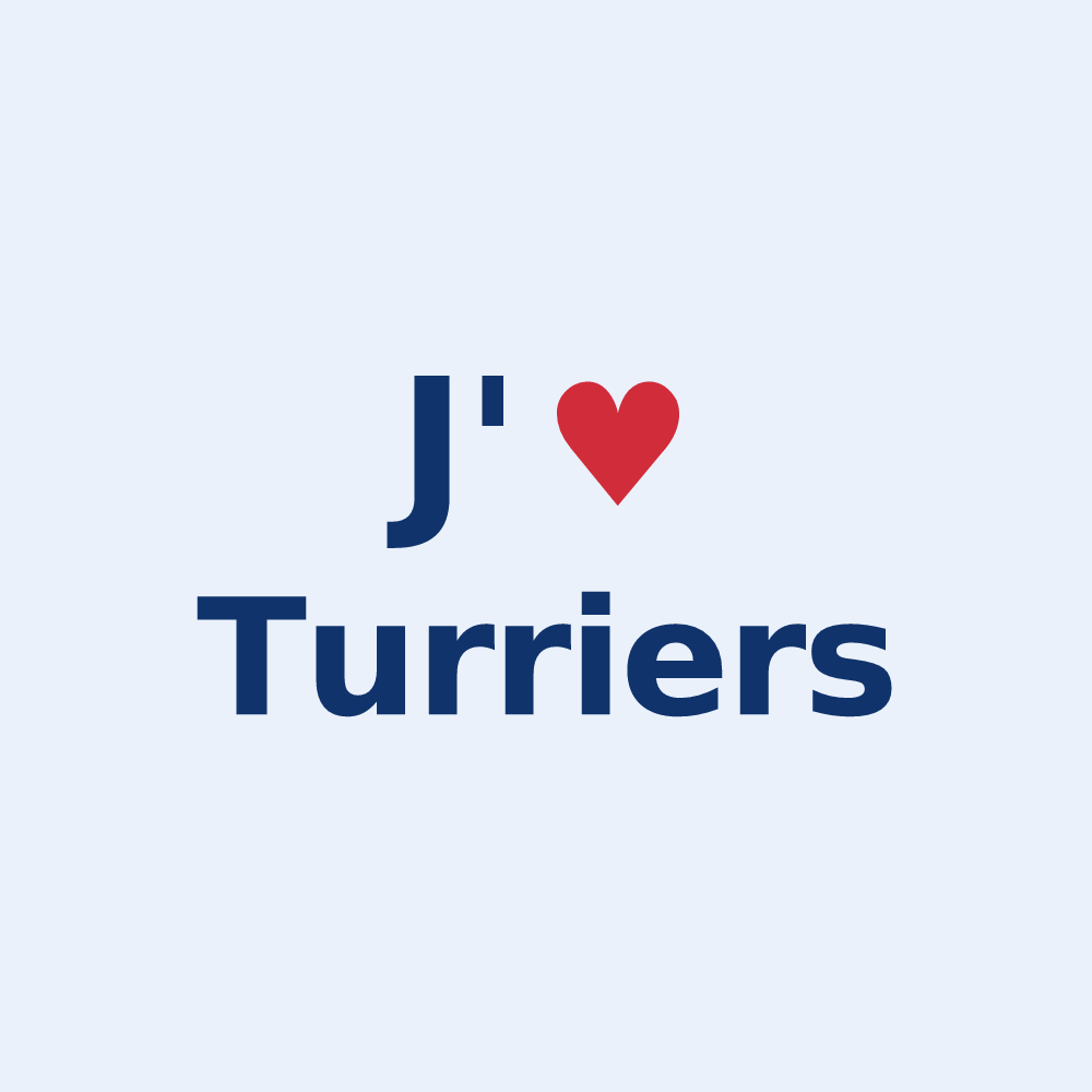 Sticker personnalisé Turriers — design J'aime Turriers