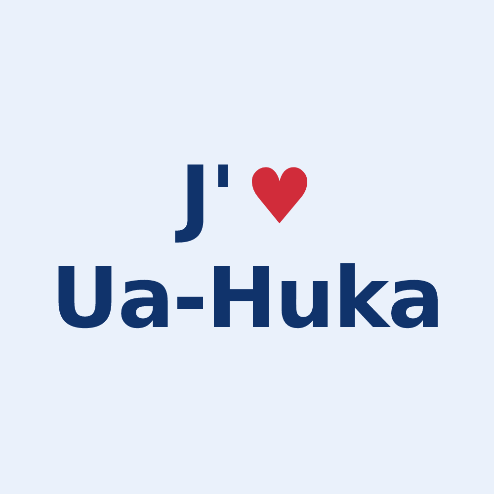 Sticker personnalisé Ua-Huka — design J'aime Ua-Huka