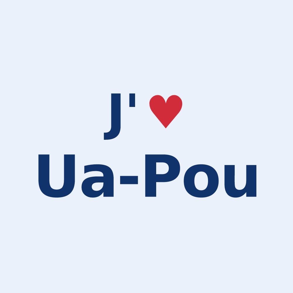 Sticker personnalisé Ua-Pou — design J'aime Ua-Pou