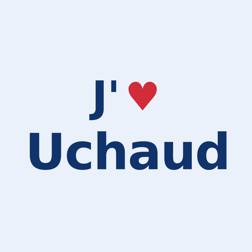 Sticker personnalisé Uchaud — design J'aime Uchaud